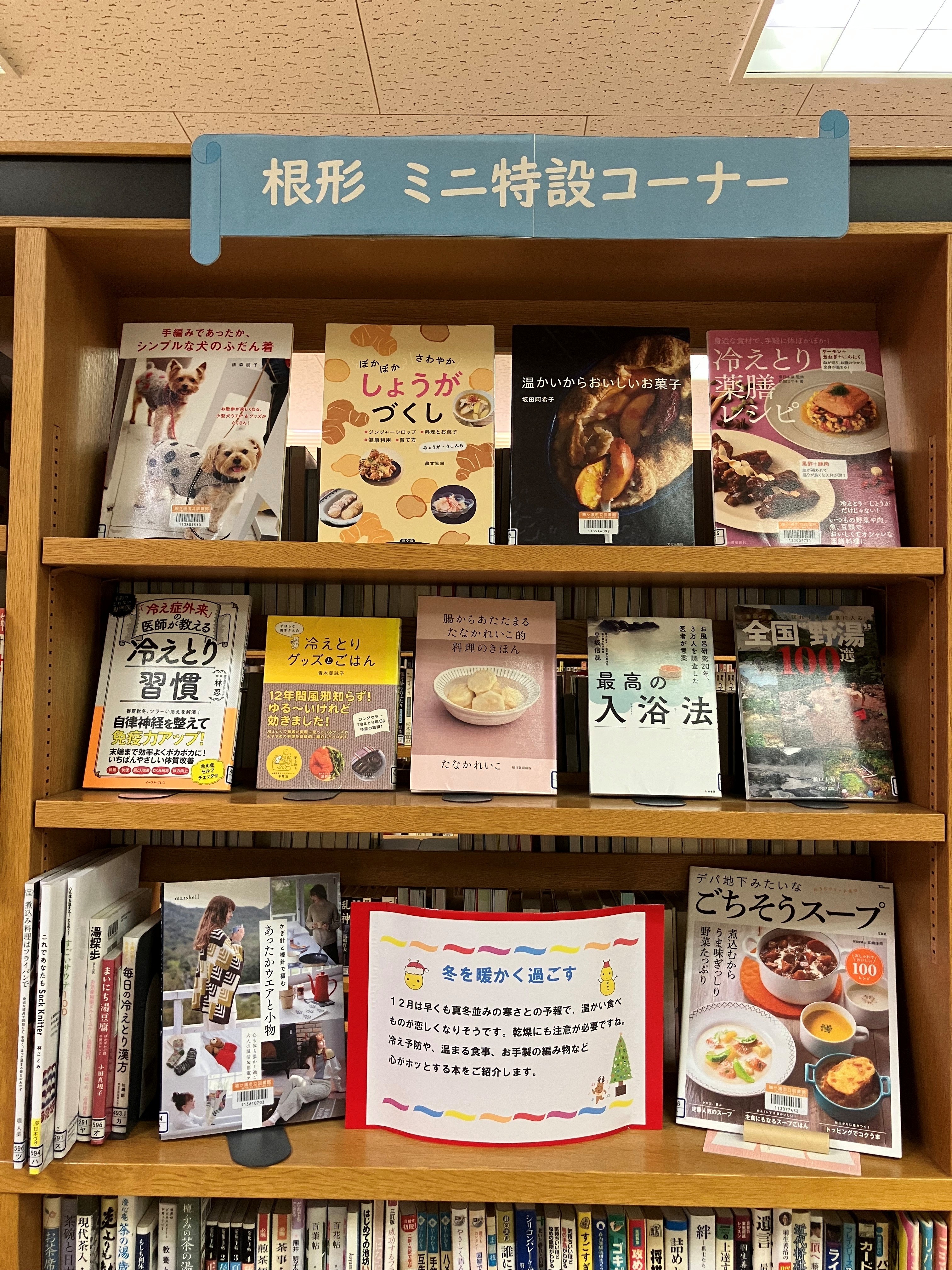 根形ミニ特設コーナーR7年12月の様子